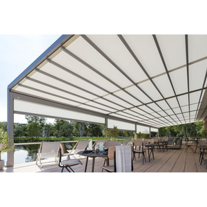 Systèmes de toit rétractables, auvent motorisé moderne, pergola de toit rétractable extérieure avec bande lumineuse LED - Product Image 3
