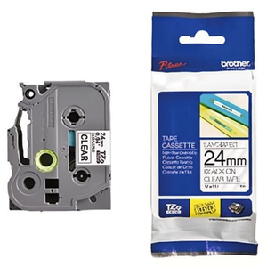 Cinta Adhesiva para Oficina Brother P-touch TZe-151, 24 mm x 8 m (Ancho x Largo), Transparente, Negra, Cinta para Etiquetas, Cassette BROTHER - Product Image 3
