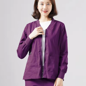Customizable Logo Hospital Use <b>Scrub</b> Jacket Uniform with Practical Pockets Made From Jersey Fabric Unisex - Product Image 6