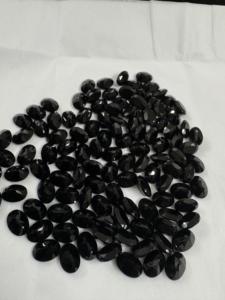 Cabochon poli de pierre gemme de coupe ovale d'onyx noir naturel pour la fabrication de bijoux - Product Image 6