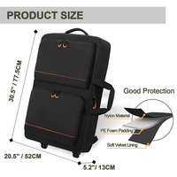 Pioneer1000 Controller Backpack Wheels Wheeled DJ Mixer Bag avec 2 poches d'accessoires Nylon Stylish Fashion Accessory