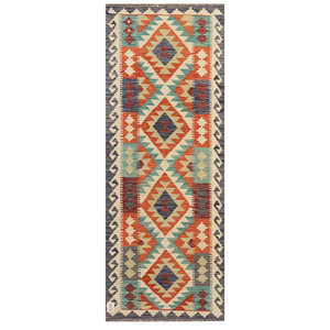 Alfombra Kilim de Maimana, Afganistán, 195 x 75 cm, Producto de Tapicería - Product Image 1