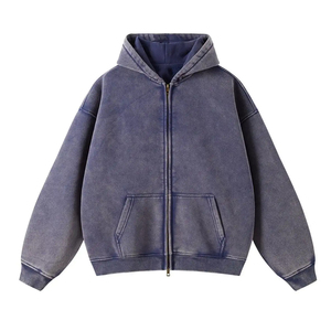 เสื้อฮู้ดผู้ชายสำหรับผู้หญิงซักด้วยกรดเสื้อฮู้ดโอเวอร์ไซส์ - Product Image 6