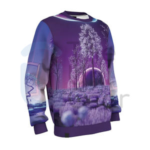 Ropa de calle para hombre, sudaderas con capucha de invierno sólidas, sudadera personalizada, cuello redondo, jersey de manga larga de gran tamaño, Top polar, fabricante OEM - Product Image 1