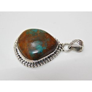 Bijoux en argent sterling 925 faits à la main pendentif cabochon turquoise naturelle cadeau pour filles et femmes - Product Image 6