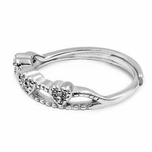 NOVAMART Fine Romantic Eternity <b>Silver</b> <b>Ring</b> with Free Size & <b>Adjustable</b> Opening by Zarkan Wholesale Export - Product Image 3