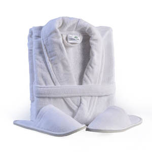 Nouveauté Vente en gros Peignoir thermique sexy pour adultes en tissu éponge gaufré respirant uni sans manches 100% coton - Product Image 4