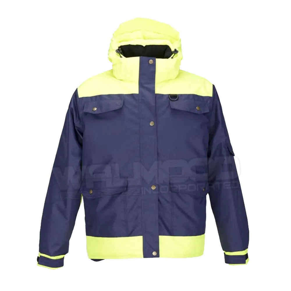 Hi Vis Reflective Safety Workwear Jacket Yellow Blue Color Best Construction Work Wear Jacket for Sale Water Proof Customized PK
