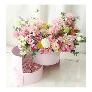 Biểu Tượng Tùy Chỉnh Handmade Thanh Lịch Cứng Nhắc Các Tông Hộp Giấy Đẹp Vĩnh Cửu Hoa Hồng Nhỏ Hộp Quà Tặng Với Nắp Cho Hoa - Product Image 4