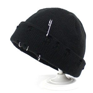 Amarillo mostaza Unisex de moda al por mayor logotipo personalizado invierno cálido gorro desgastado gorro - Product Image 5