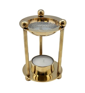 Modern Design New Style Metal Brass Incense <b>Oil</b> <b>Burner</b> Golden Finished <b>Fragrance</b> <b>Oil</b> Diffuser Customized Size. - Product Image 2