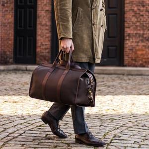 Bolsa de Viaje para Hombre, Resistente al Agua, Bolsos de Alta Calidad, Logotipo Personalizado, Impresión de Marca, Bolsos de Cuero Genuino de la India - Product Image 5