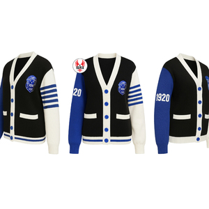 Zeta Phi Beta Soror bordado mujer acrílico cárdigan | Zeta Phi Beta hermandad bordado señoras por encargo cárdigan suéter - Product Image 1