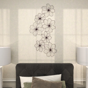 Gold <b>wire</b> foiled floral indoor decoration <b>wall</b> decor outdoor <b>wall</b> hanging hotel restaurant home living room bedroom decorative - Product Image 5