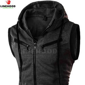 Best Selling <b>Men's</b> <b>Sleeveless</b> <b>Hoodies</b> 100% Cotton Blended for Winter Season Low MOQ - Product Image 3