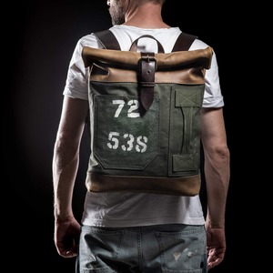 Leather Canvas Backpack Casual <b>Travel</b> School Laptop <b>Rucksack</b> Eco-Friendly Large Capacity Lightweight Unisex Bulk Supplier - Product Image 3