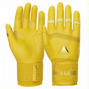 Custom Brand Own Logo Professional Baseball <b>Batting</b> Gloves Wholesale Soft Leather Palm Durable Hex Grip Design Adult Youth Size - Product Image 6