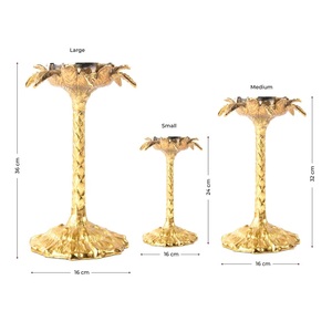 Bougeoir en aluminium de haute qualité support or et noir fini à la main T Light bougeoir support avec ensemble de 2 pièces à vendre - Product Image 4