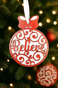 Handmade Warm <b>Wooden</b> <b>Christmas</b> <b>Baubles</b> - Rustic Holiday Ornaments to Add a Cozy and Festive Touch to Your Xmas Tree Decor - Product Image 3