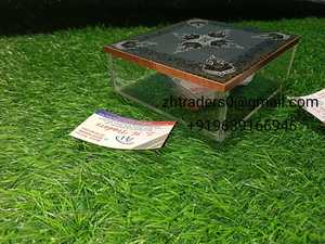 Acrylic Elegant Ramadan & Eid Mubarak Special Edition Luxury Dessert Candy Gift <b>Box</b> with <b>Wooden</b> Mother of Pearl Inlay Lid - Product Image 3