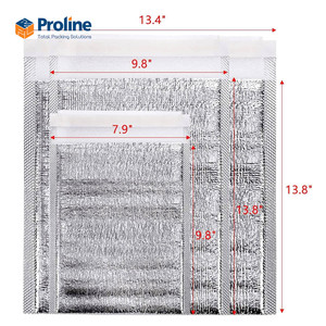 Proline Insulated Thermal Food Bag 13.4x13.8 Inch Zipper Closure PE Material Water Resistant Portable Foldable <b>Cooler</b> Bag - Product Image 1