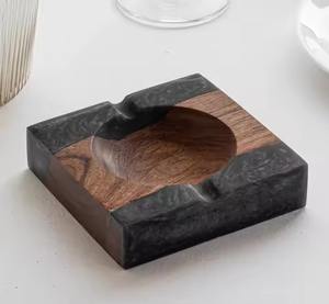 Cenicero de Madera y Metal para Fumar al Aire Libre - Product Image 2