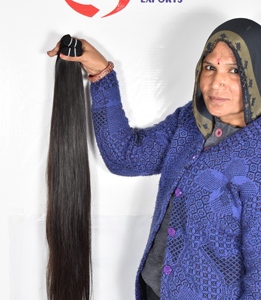 Venta al por mayor 100% sin procesar Natural indio rizado sedoso onda recta cutícula barata alineada materia prima extensiones de cabello humano - Product Image 5