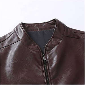 2023 Mejor ropa de moda para hombres Venta al por mayor Diseño de chaqueta de cuero puro - Product Image 3