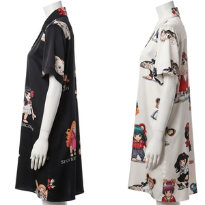 Vestidos informales de satén lavables con estampado de transferencia de calor, tela suave ligera, cómodo vestido de mujer para fiesta, uso diario - Product Image 3