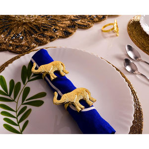 Top vente cuisine Table à manger décoratif serviette anneau tissu organisateur plus grande qualité métal serviette anneau éléphant serviette anneau - Product Image 2