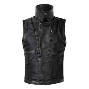 OEM Custom Design Mens High Quality Leather <b>Vest</b> Windproof & Waterproof Outerwear Vintage Brown Men 100% Genuine Leather <b>Vest</b> - Product Image 2