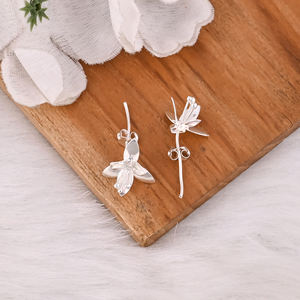 Pendientes de Plata de Ley 925 con Estilo Vintage Elegante, Regalos de Boda, Joyería de Diseño, Pendientes Florales - Product Image 5