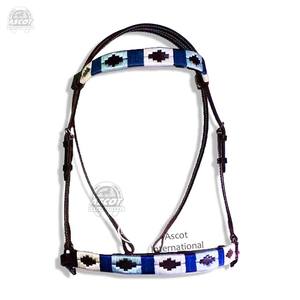Meilleure Qualité En Cuir Cheval Polo Bride Headstall Rembourrage Souple avec rênes noir brun couleur En Gros - Product Image 3