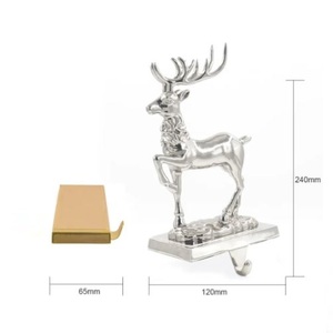 Premium Quality Metal Silver Stocking Holder Latest Design <b>Christmas</b> <b>Decor</b> Stock Holder Hanger for Best <b>Sale</b> Stock Holder Hanger - Product Image 2
