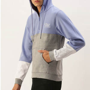 Mode Wear Durable Basics Short Zip Hoodies Pour Hommes Vêtements D'hiver Solide Couleur Court Zip Hoodies - Product Image 3