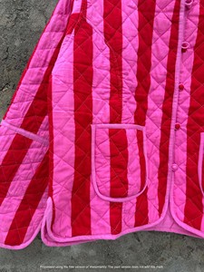 Chaqueta Acolchada India Reversible, Abrigo Bohemio, Chaqueta de Algodón con Estampado Floral - Product Image 2