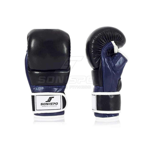 Venta superior 2025 Guantes de boxeo MMA con cordones de cuero de alta calidad para entrenamiento de adultos con absorción de humedad - Product Image 3