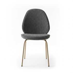 MONZA Modern Dining <b>Chair</b> <b>Padded</b> Fabric Seat Sleek Metal Legs for Restaurant & Home - Product Image 1