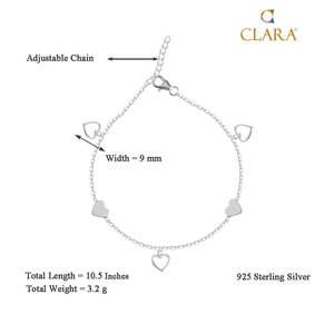 Compre Tobilleras/Payals de Plata 925 100% Auténtica para Mujeres y Niñas, Chapadas en Oro de 14K con una Bonita Piedra Principal de Diamante y Material de Primera Calidad - Product Image 3