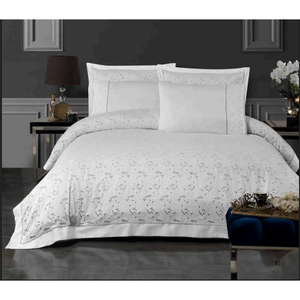 Juego de Ropa de Cama King Size de Lujo Moderno de 6 Piezas, Funda de Edredón XL y Sábana Ajustable, Tela de Satén de Algodón, Costuras Elegantes para Uso Doméstico - Product Image 6