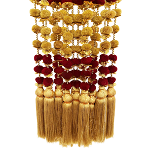 Guirnalda de pompón de decoración de boda de lujo con borla de seda grande bola colorida Gota String Diwali Festival decoración del hogar Baby Shower - Product Image 5