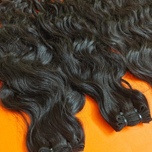 20 pouces Extensions de cheveux ondulés indiens 100% cheveux humains faisceaux de trame unique vague naturelle vierge crue fournisseur en gros - Product Image 5