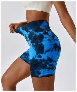 Women High Waist Stretchy Soft Seamless <b>Scrunch</b> Butt Tie Dye Yoga <b>Shorts</b> - Product Image 4