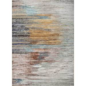 Kavi Ivory Hand Knotted <b>Wool</b> & Bamboo Silk Rug Hidden Rectangular Abstract Pattern for Home Living Room Hallway 100% Handmade - Product Image 1