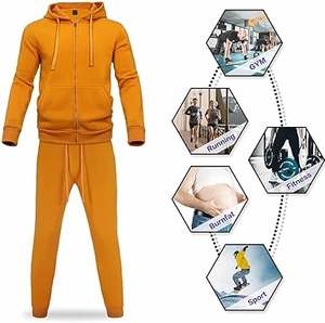 Hoodie sweat suit for men and <b>women</b> Full-Zip <b>fleece</b> track suits casual <b>jogger</b> set outdoor sportswear - Product Image 6