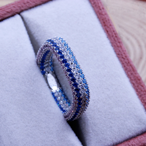 Anillo de boda de plata de circonita cúbica Vintage de diseñador para mujer, joyería hecha a mano de Ley 925, Fabricante Mayorista - Product Image 2