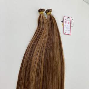 ผมต่อแบบ Remy แท้100% ยาว18นิ้วสำหรับผมเงางาม3 + 8ย้อมสีอ่อนไม่พันกัน - Product Image 4