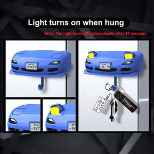 Colgador de Llaves con Gancho, Soporte de Pared para Faros de Coche, de Plástico y Metal, para Hogar, Sala de Estar, Cocina y Oficina - Product Image 3