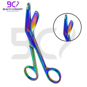 กรรไกรผ้าพันแผลอเนกประสงค์สำหรับ4.5สีรุ้งสแตนเลสพื้นฐานของเครื่องมือผ่าตัด - Product Image 4