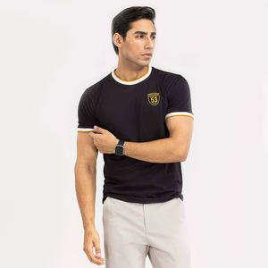 Vente en gros 100% T-shirt à col rond en molleton de coton T-shirt léger à manches élastiques respirant et écologique pour hommes - Product Image 1